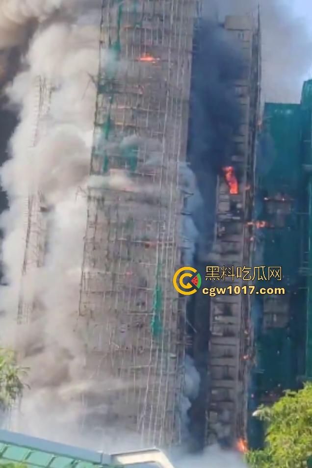 11月26日香港大埔宏福苑五级大火,维修外墙竹架起火不阻燃材料猛烧7栋31层大楼,要不是材料劣质能起火吗?-7