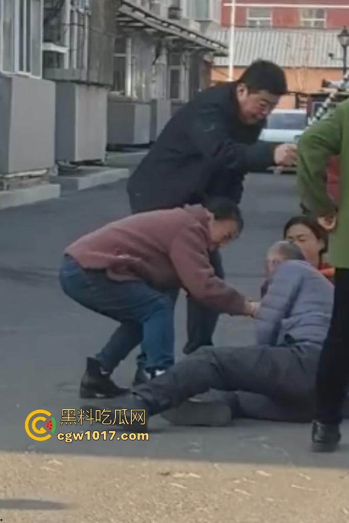 大爷手贱开狗笼被比特犬当场反咬！女主人抱不住狗，大妈大爷拿棍子打像挠痒，比特犬得配上香料才安抚大爷的心！-9