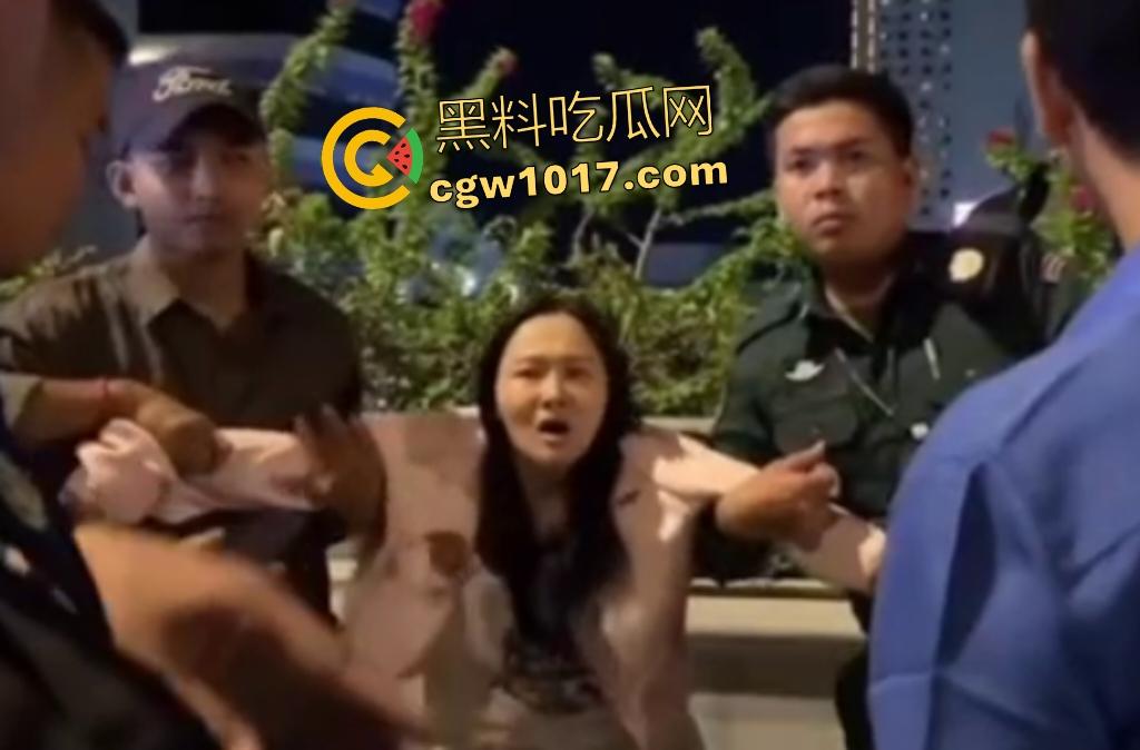 中国猪仔女在柬埔寨爬杆求救被抓,哭喊绑架救命实为诈骗园区逃奴,警方押回园区续命,活该,谁让你诈骗!-7