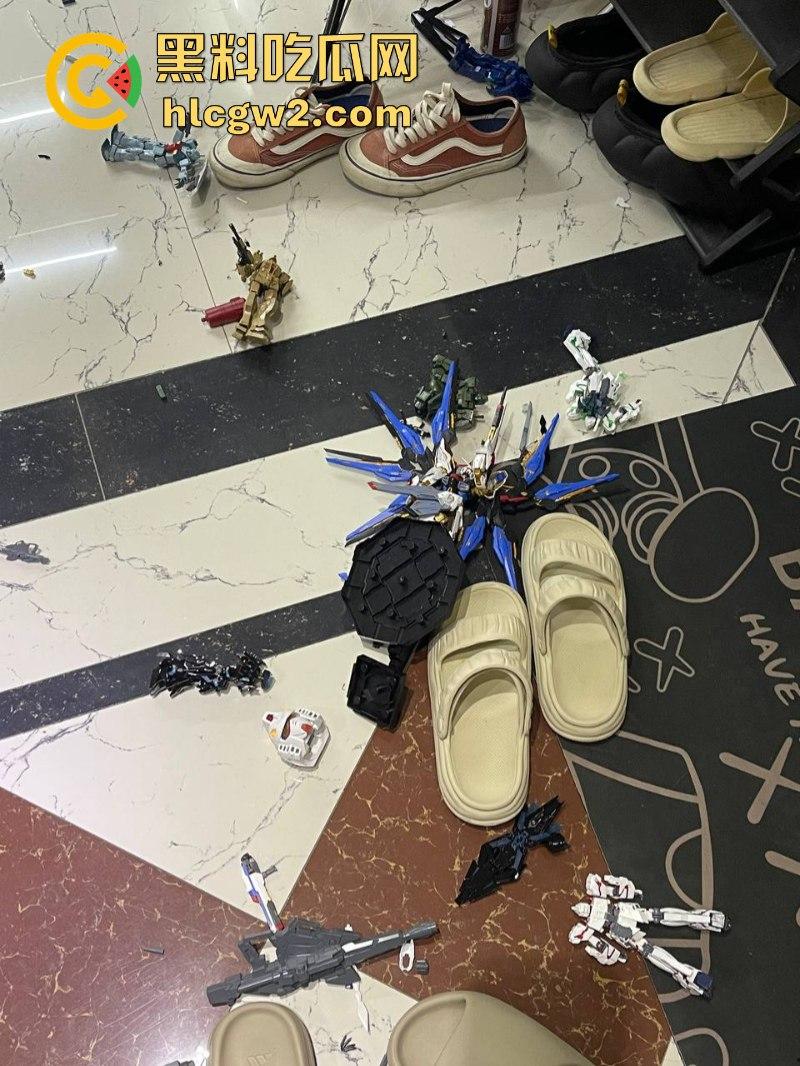 大型崩溃现场!高达爱好者男子与老婆吵架 上万模型珍藏被老婆砸毁 看完血压飙升!-11