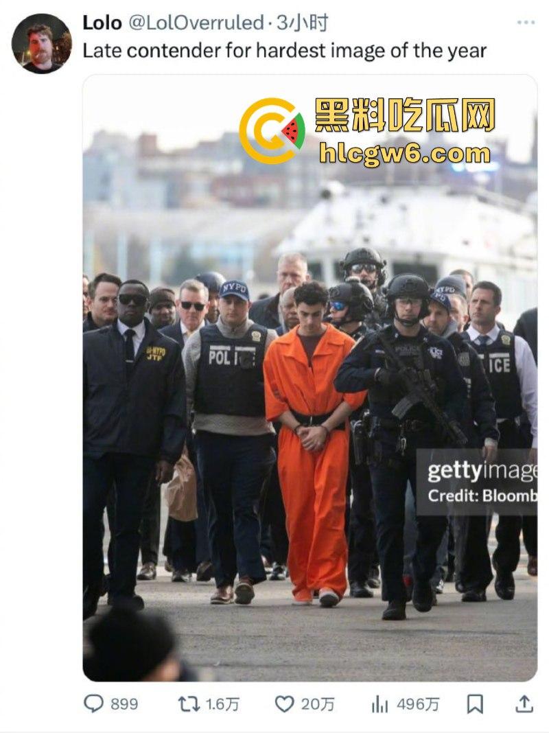 刺杀医保巨头勇敢哥【路易吉】被引渡纽约 机场路透成美图大赏 囚服都穿出了高定感-7